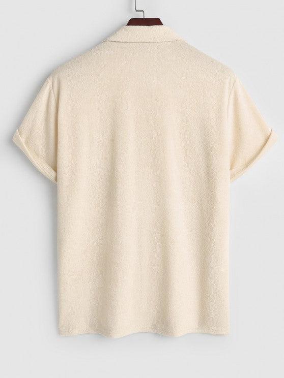 Solid Plain Short Sleeves Shirt-My 3D Hoodie