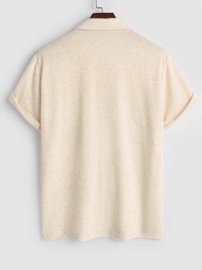 Solid Plain Short Sleeves Shirt-My 3D Hoodie