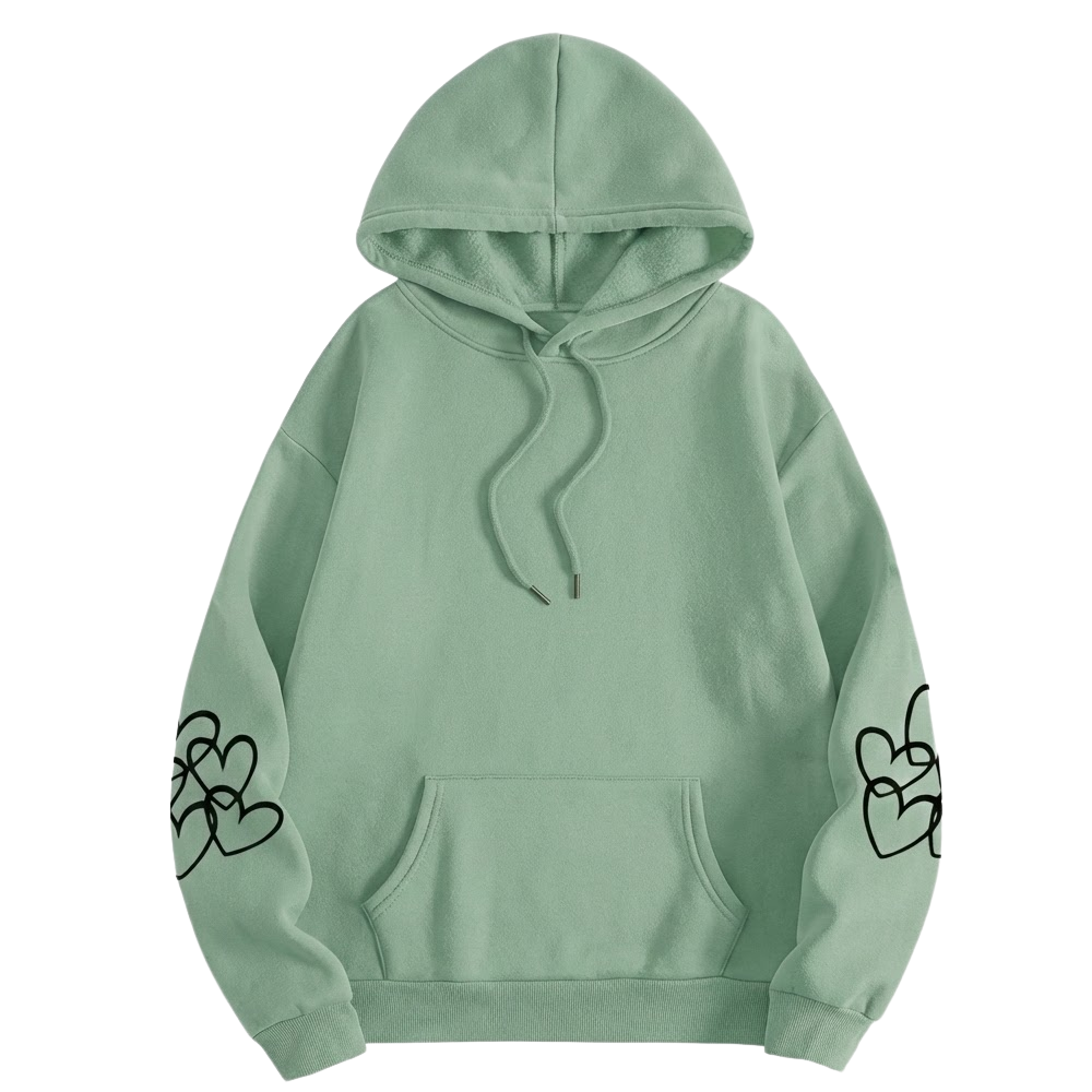 Oversized Highland Cow Print Hoodie For Women