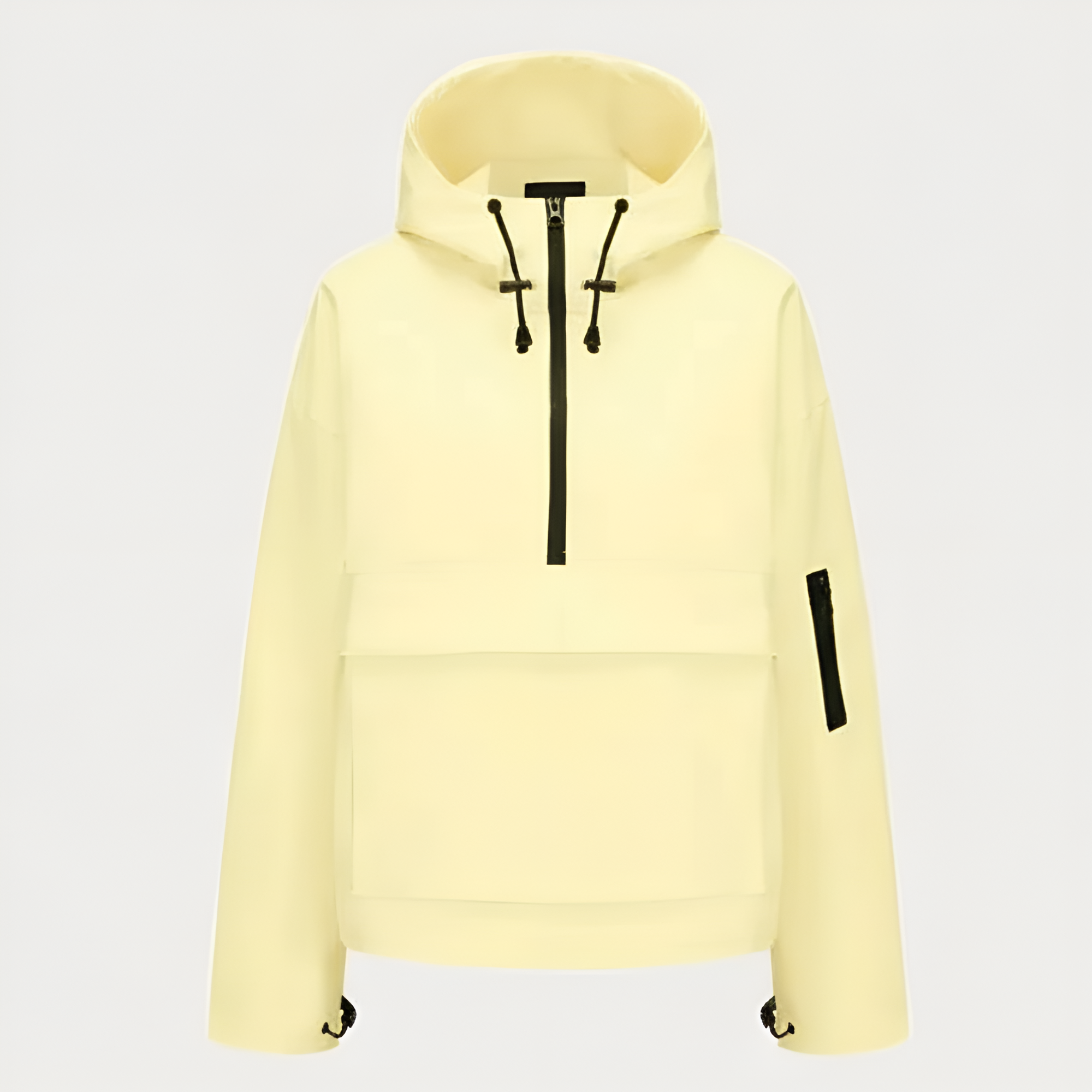 Waterproof Oversized Hoodie Rain Jacket With Adjustable Hood And Cuffs For Women