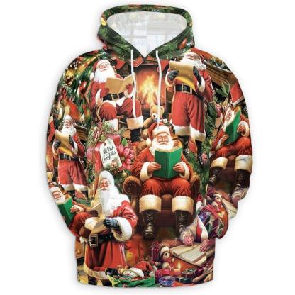 Christmas Santa Claus All Over Print Hoodie