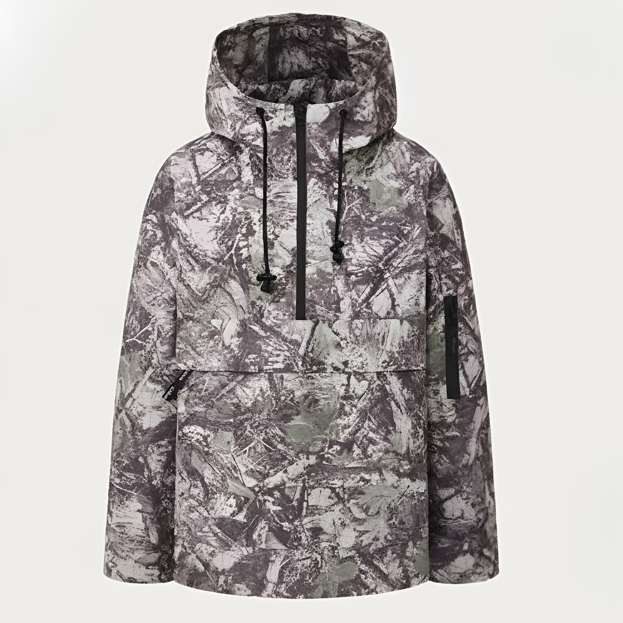 Waterproof Oversized Hoodie Rain Jacket With Adjustable Hood And Cuffs For Women