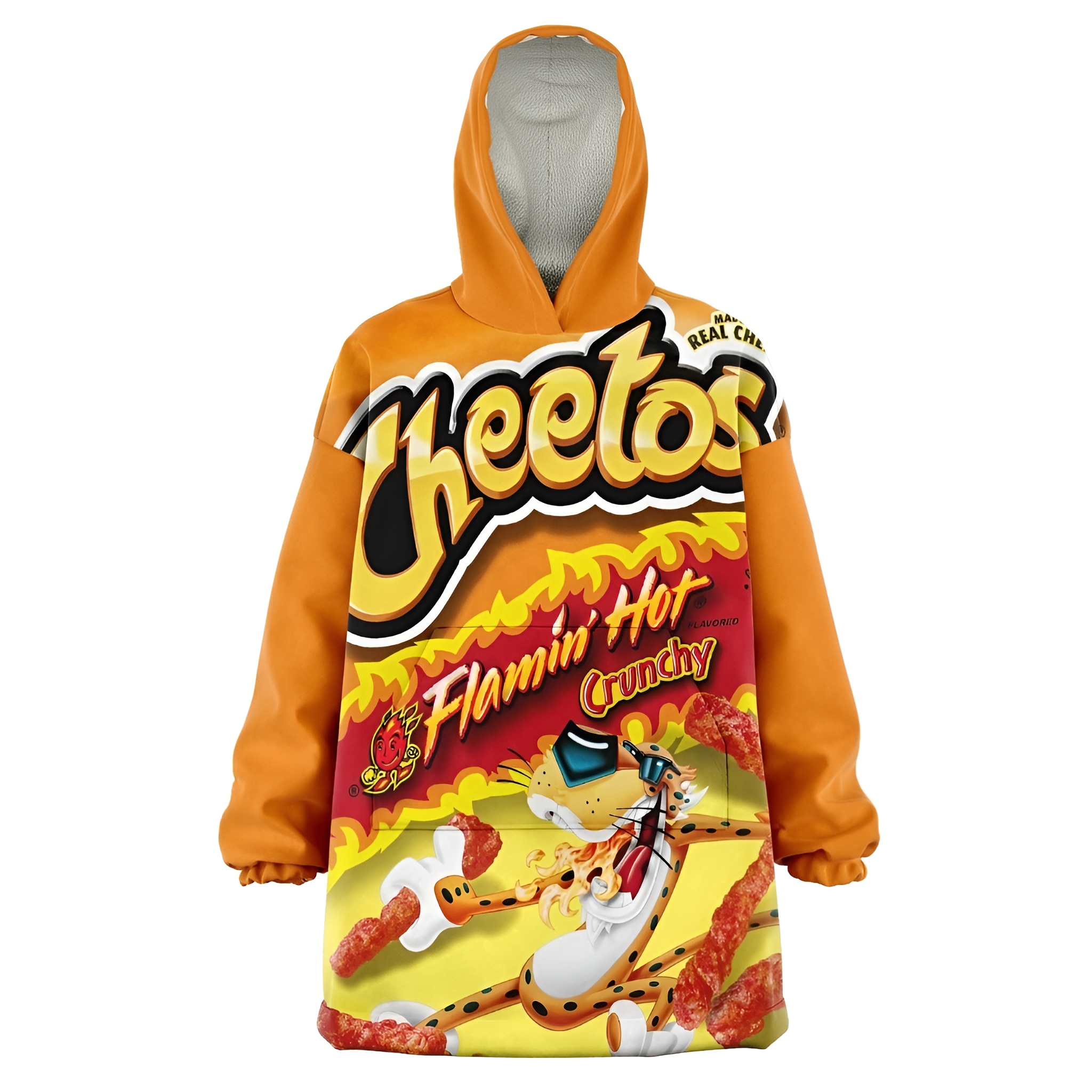 Spicy Snack Themed Oversized Fleece Blanket Hoodie