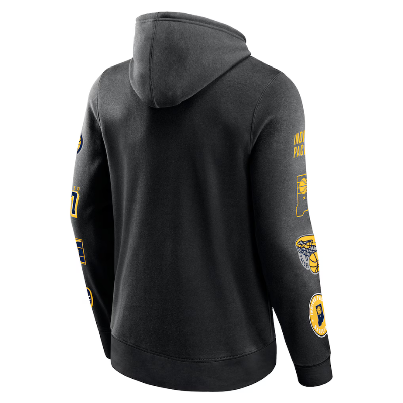 Mens Indiana Pacers Fanatics Black Home Court Pullover Hoodie