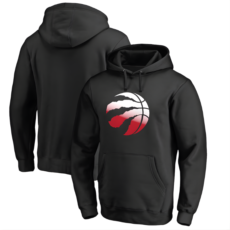 Men Toronto Raptors Black Gradient Logo Pullover Hoodie
