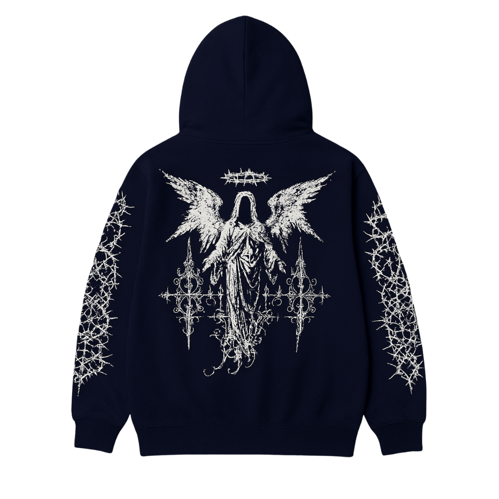 Men Gothic Punk Streetwear Hooded Sweatshirt