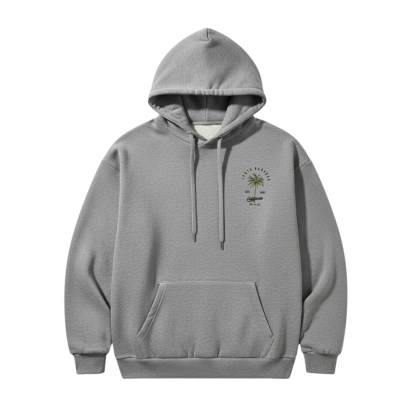 Men Casual Tropical Palm Tree Print Hooded Sweatshirt