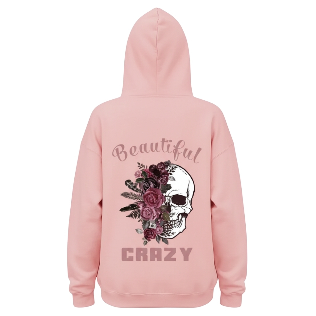 Casual Floral Printed Pocket Hoodie