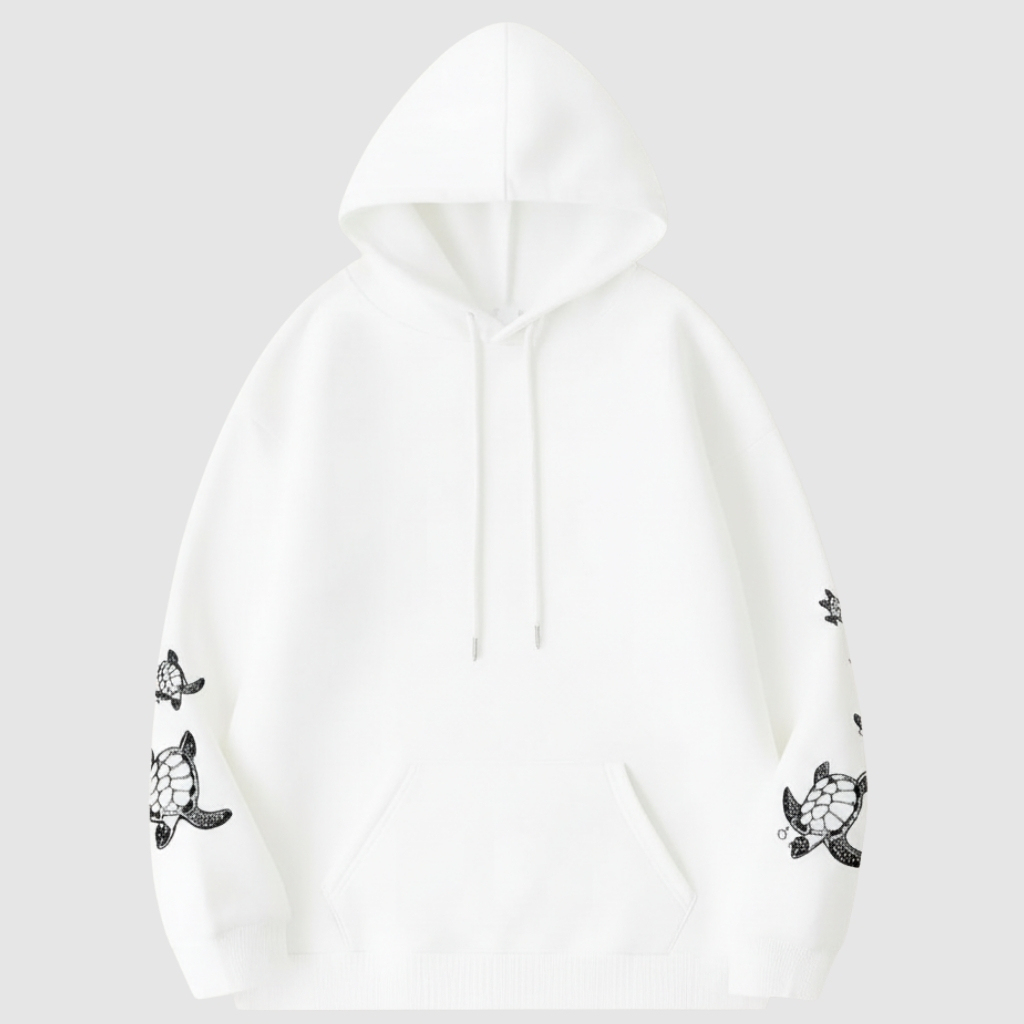 Sea Turtle Print Hoodie For Women