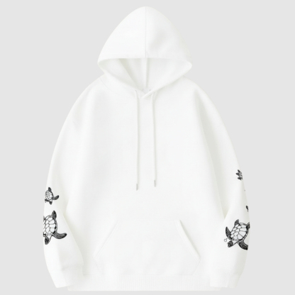 Sea Turtle Print Hoodie For Women