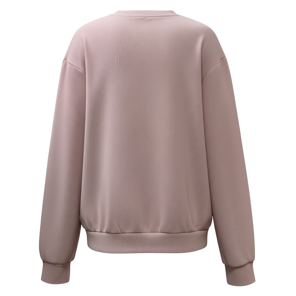 Long Sleeve Christmas Oversized Sweatshirt With Santa Print For Women