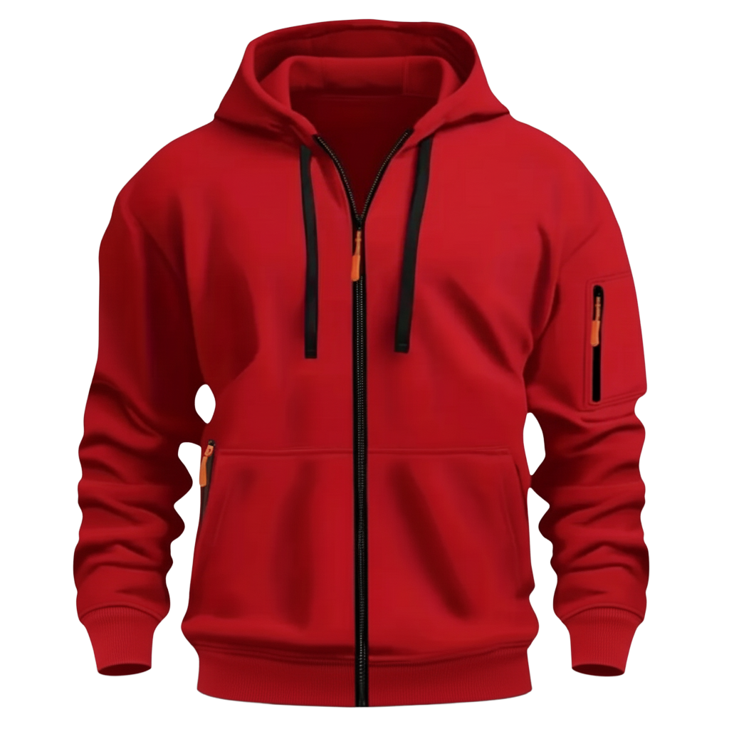Hooded Zip Up Jacket For Men