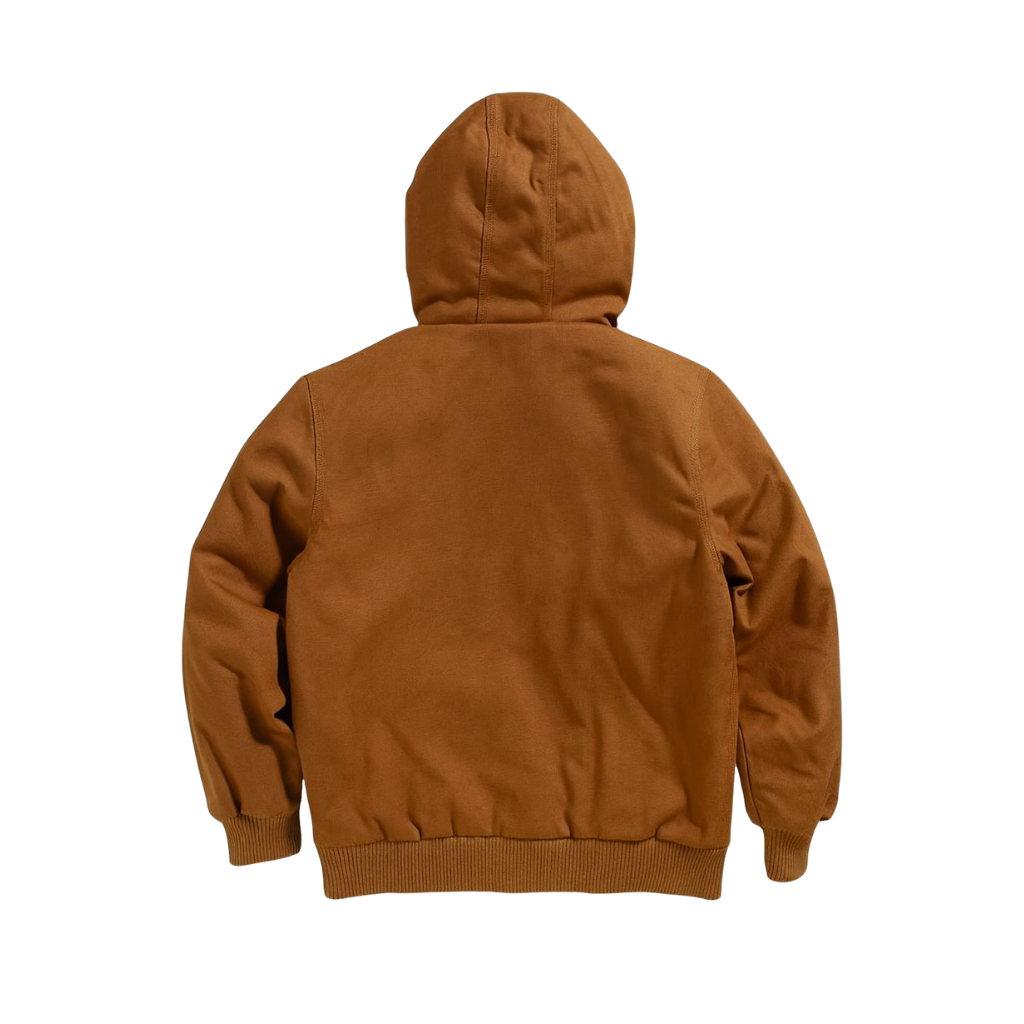 Canvas Hooded Quilt Lined Youth Outdoor Jacket