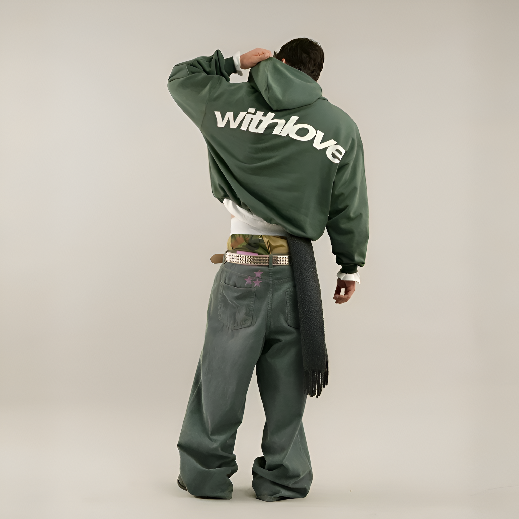 Letter Graphic Hooded Sweatshirt For Men