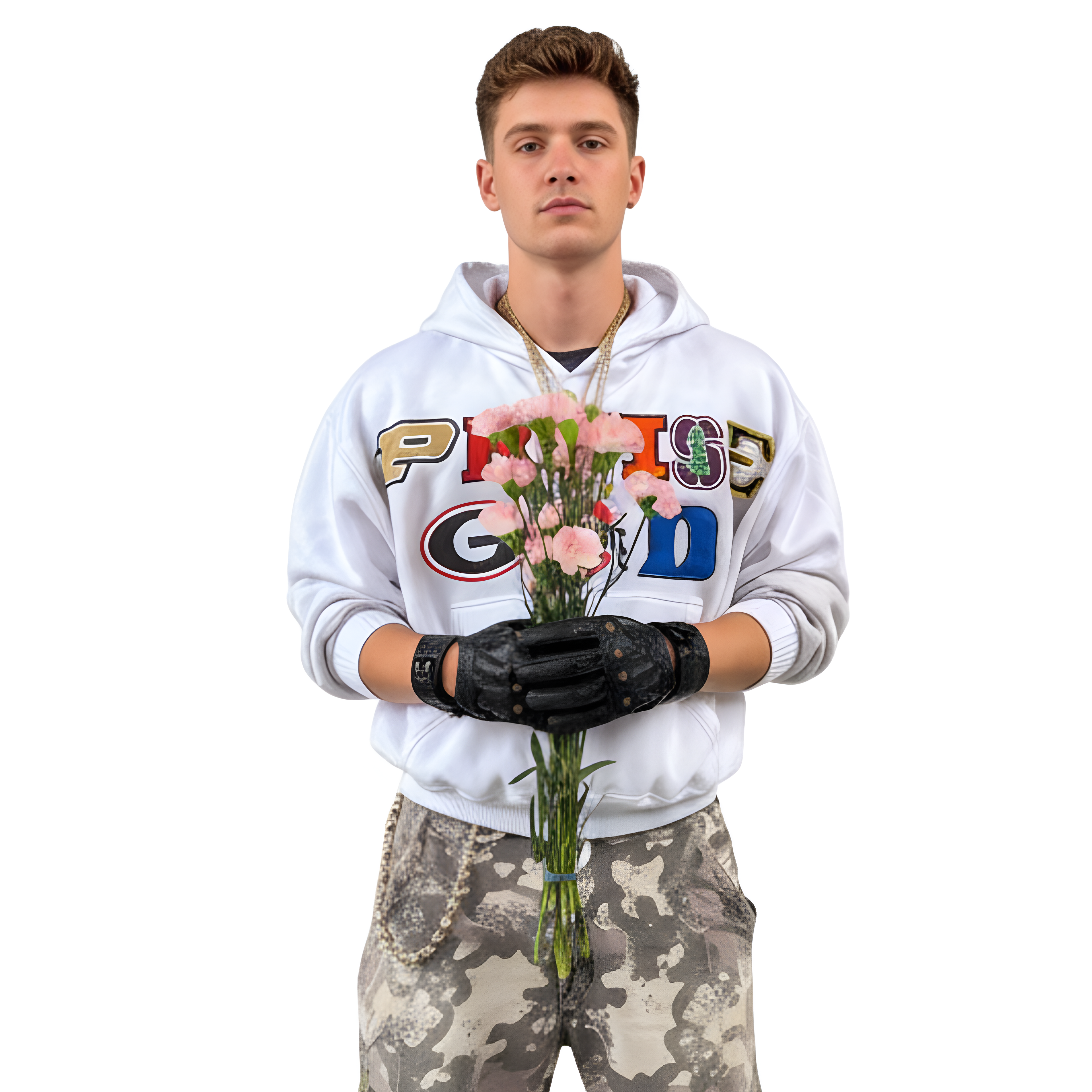 Praise God Graphic Themed Hoodie 