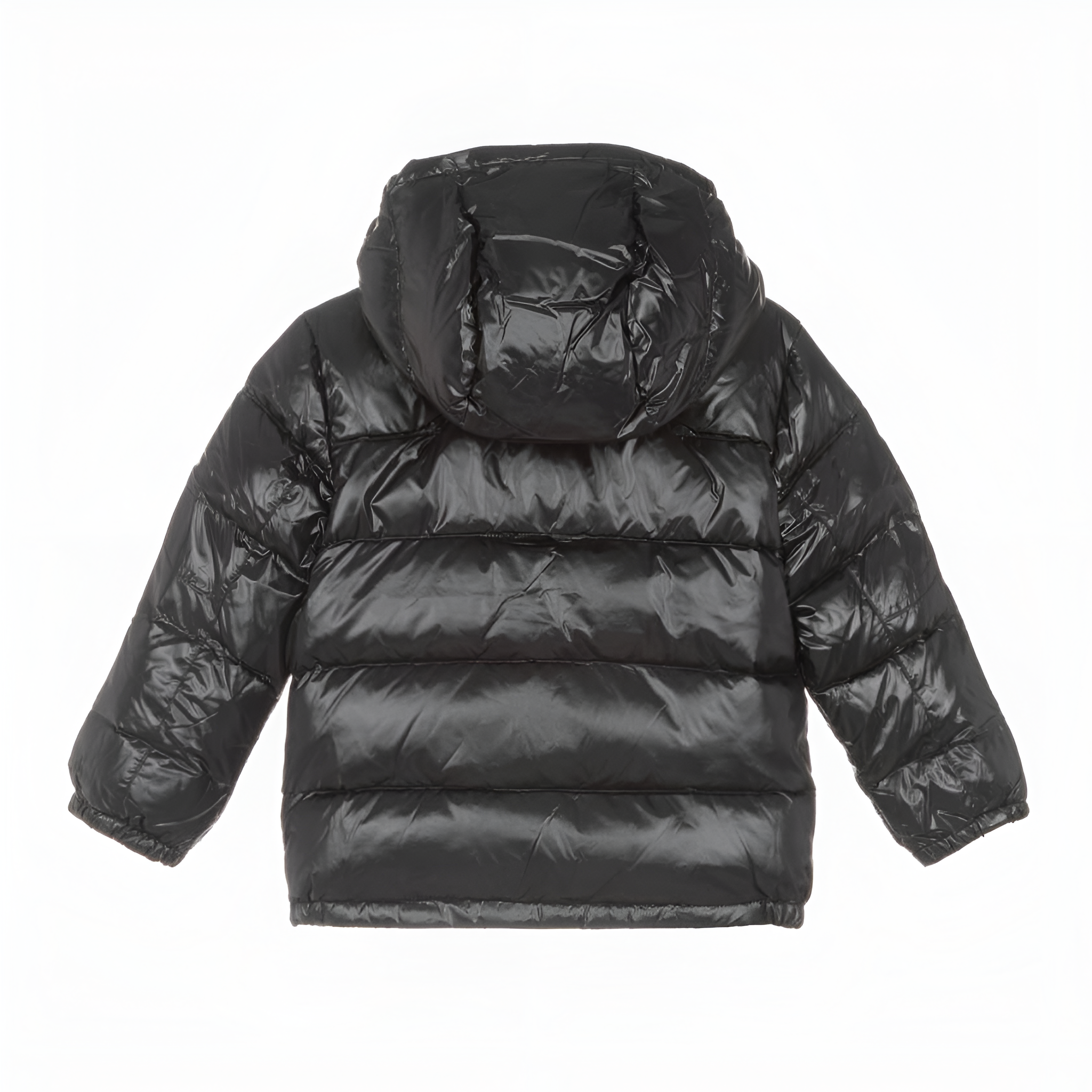 Glossy Down Hooded Youth Puffer Zip Jacket