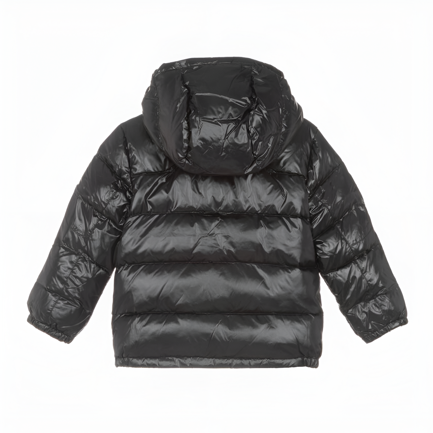 Glossy Down Hooded Youth Puffer Zip Jacket