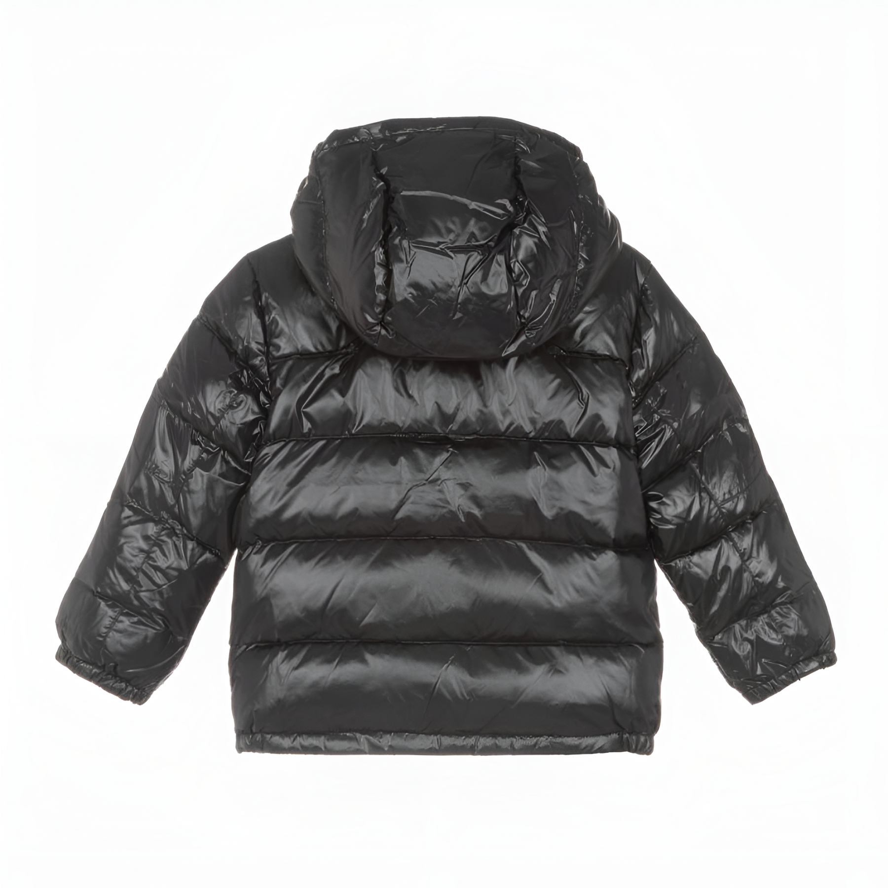 Glossy Down Hooded Youth Puffer Zip Jacket