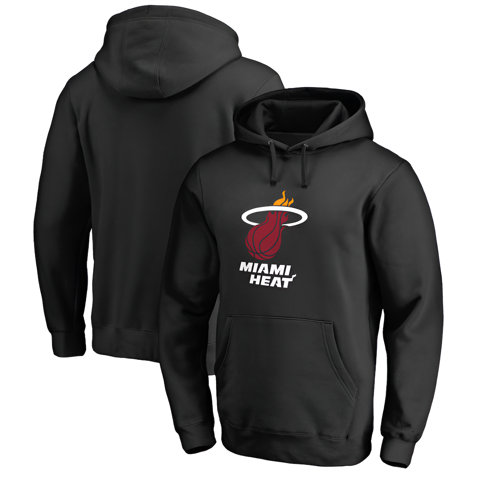 Mens Heather Gray Miami Heat Primary Logo Pullover Hoodie