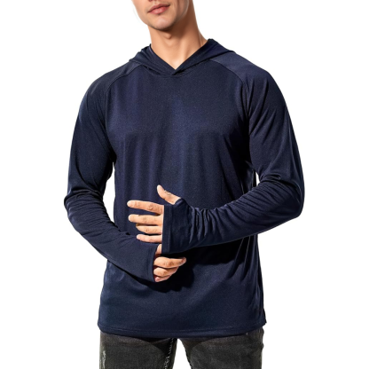 Mens UPF 50 Plus Sun Protection Long Sleeve Hoodie