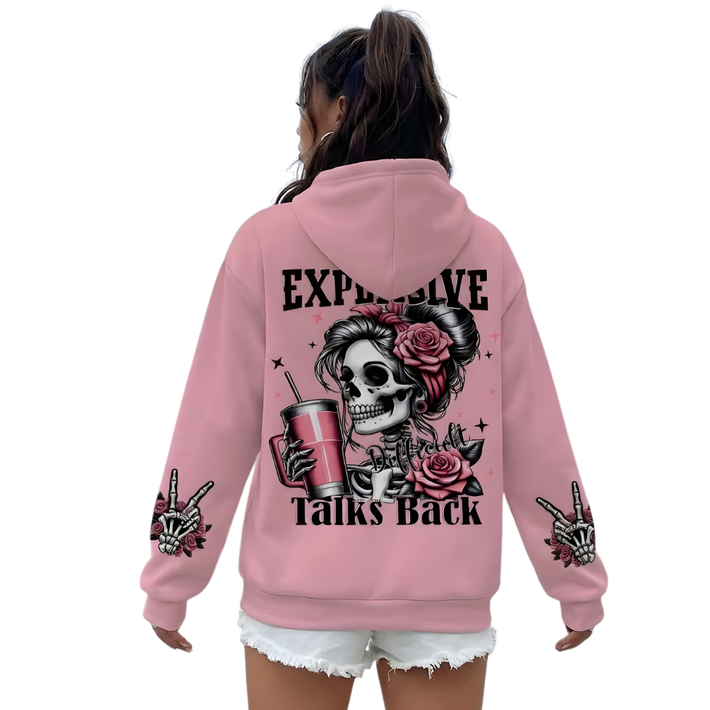 Halloween Graphic Print Hoodie For Women With Kangaroo Pocket