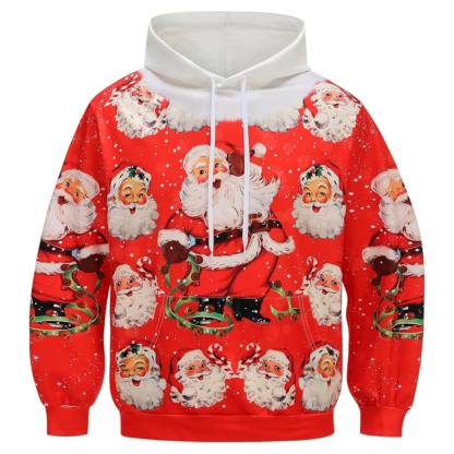 Christmas All Over Print 3D Pullover Hoodie With Pocket