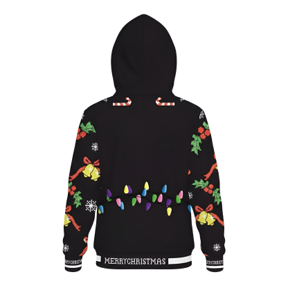 Ugly Christmas Reindeer 3D Graphic Print Hoodie For Kids