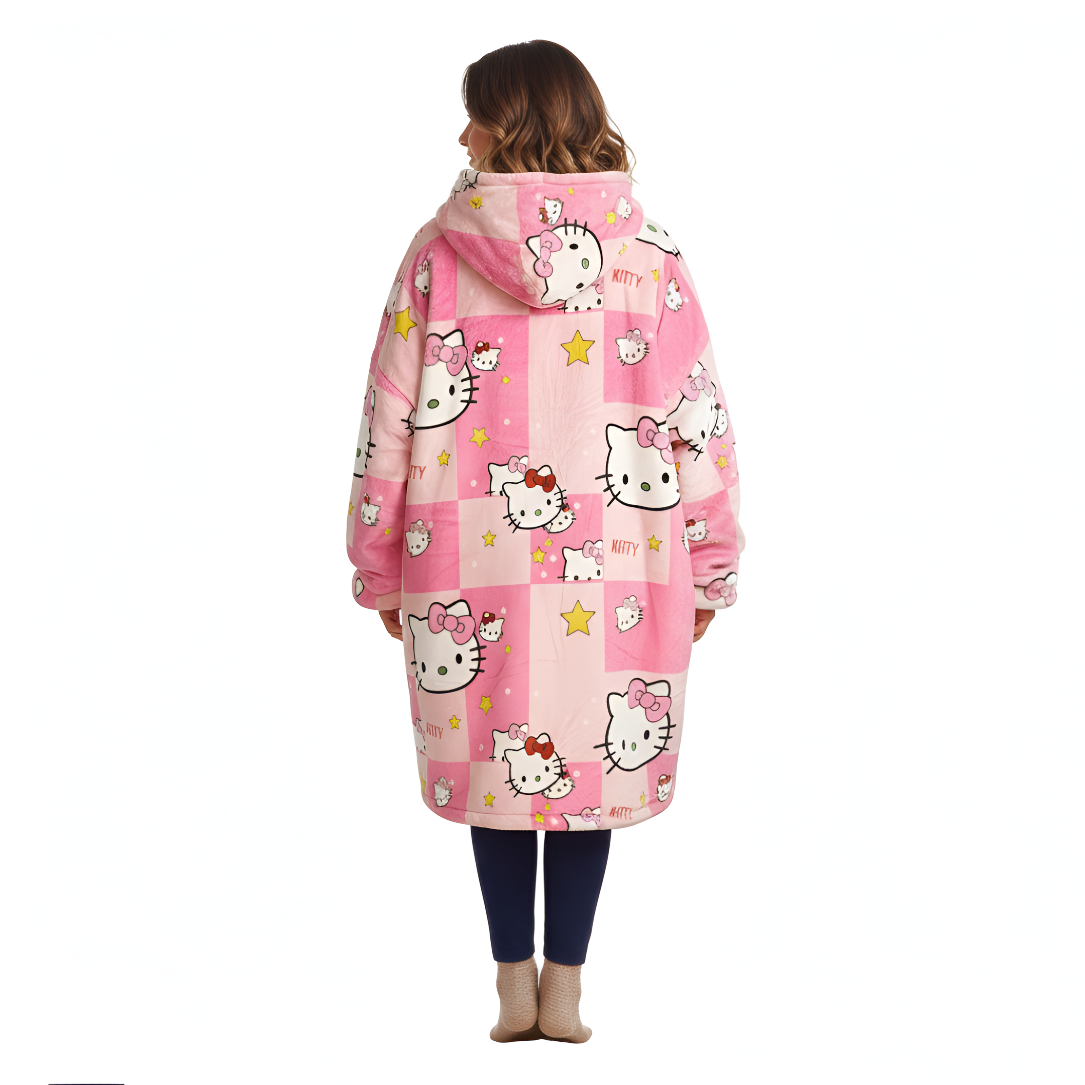 Hello Kitty Themed Oversized Blanket Hoodie