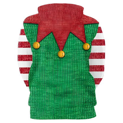 Ugly Christmas Reindeer 3D Graphic Print Hoodie For Kids