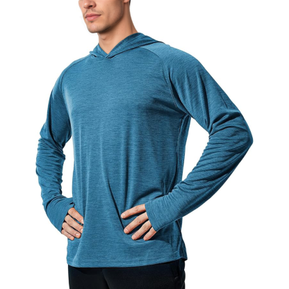 Mens UPF 50 Plus Sun Protection Long Sleeve Hoodie