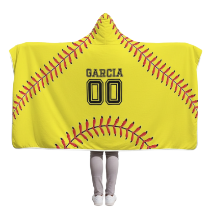 Custom Football Hooded Blanket With Name And Team Design For Sports Fans