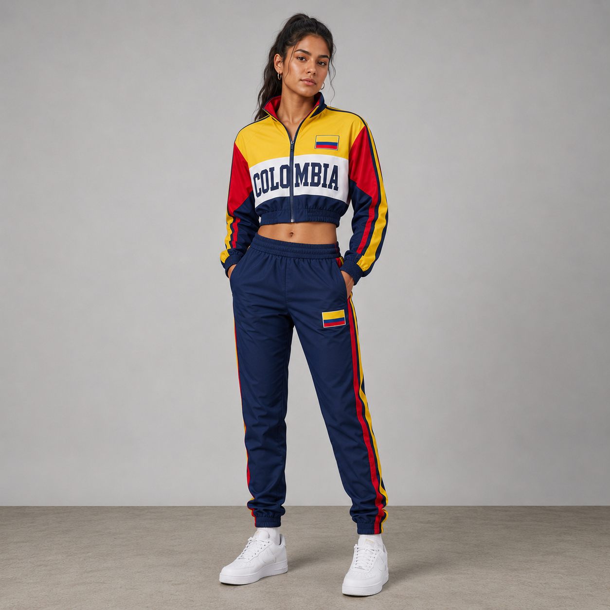 World Cup 2026 Themed Colombia Football Fan Sweatshirt And Jogger Set