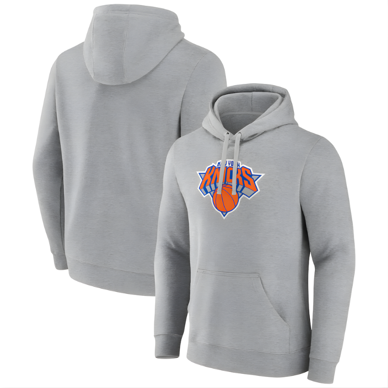 Men Royal New York Knicks Logo Pullover Hoodie