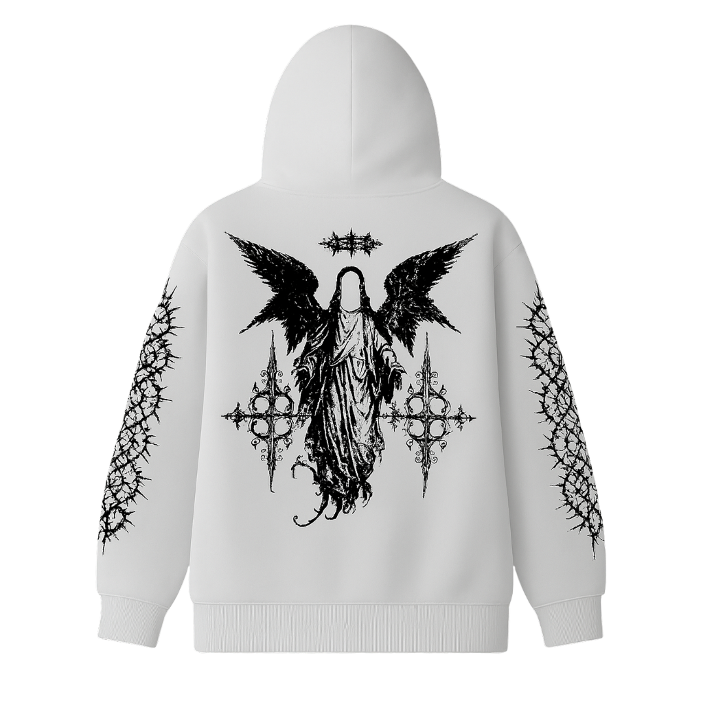 Men Gothic Punk Streetwear Hooded Sweatshirt