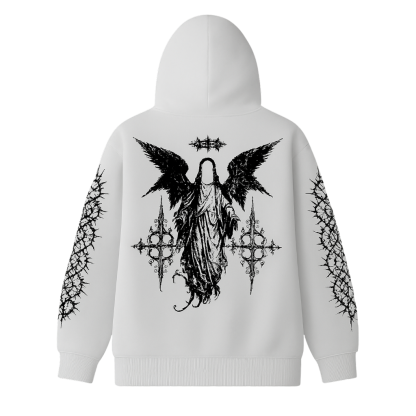 Men Gothic Punk Streetwear Hooded Sweatshirt