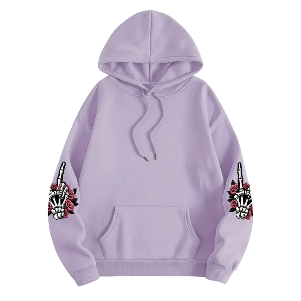 Plus Size Hooded Sweatshirt With An Adjustable Drawstring