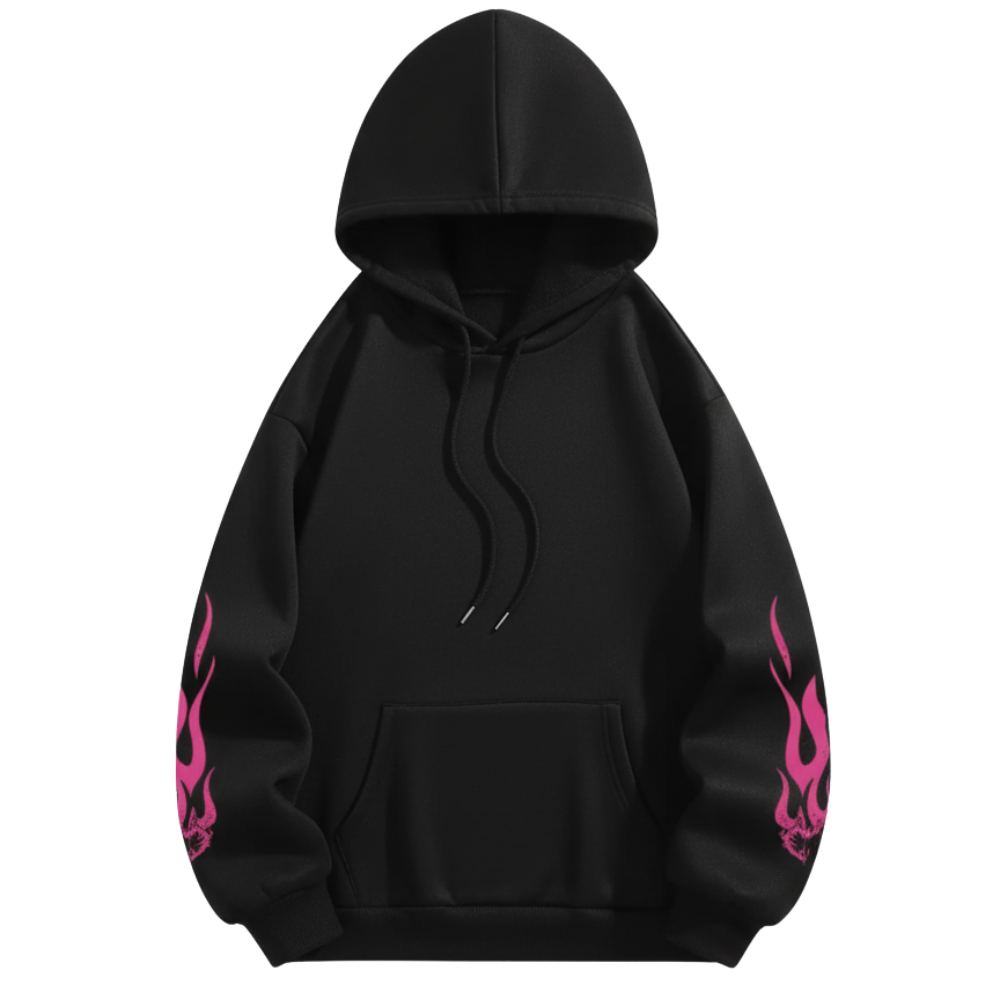 Casual Letter Print Hoodie With Drawstring For Women