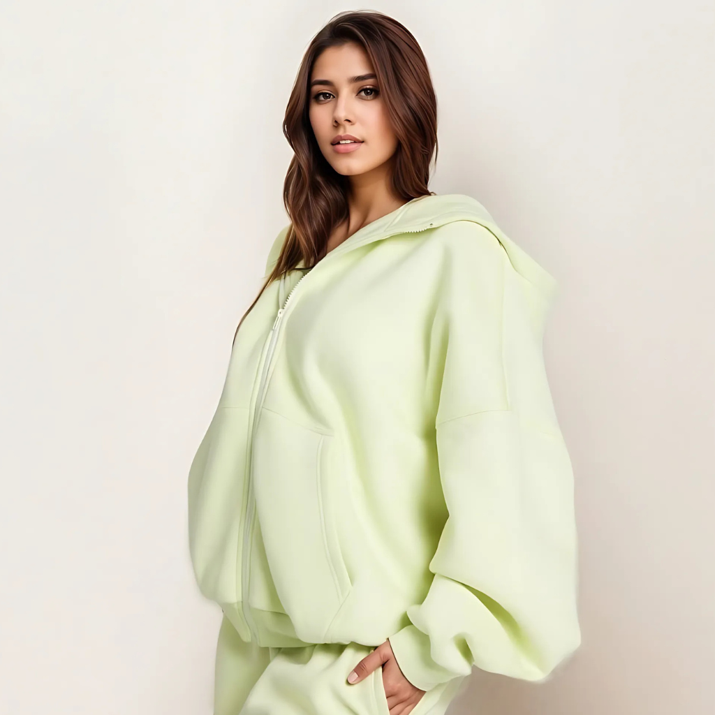 Pastel Oversized Zip Hoodie