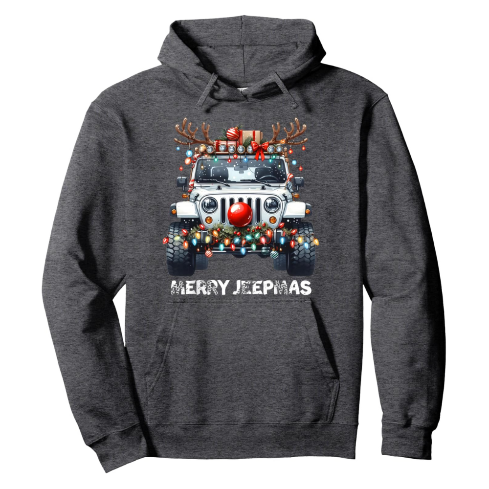 Ugly Christmas Hoodie With Light Up Reindeer Design