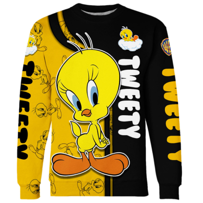 Tweety Cartoon Character Hoodie And Leggings Set