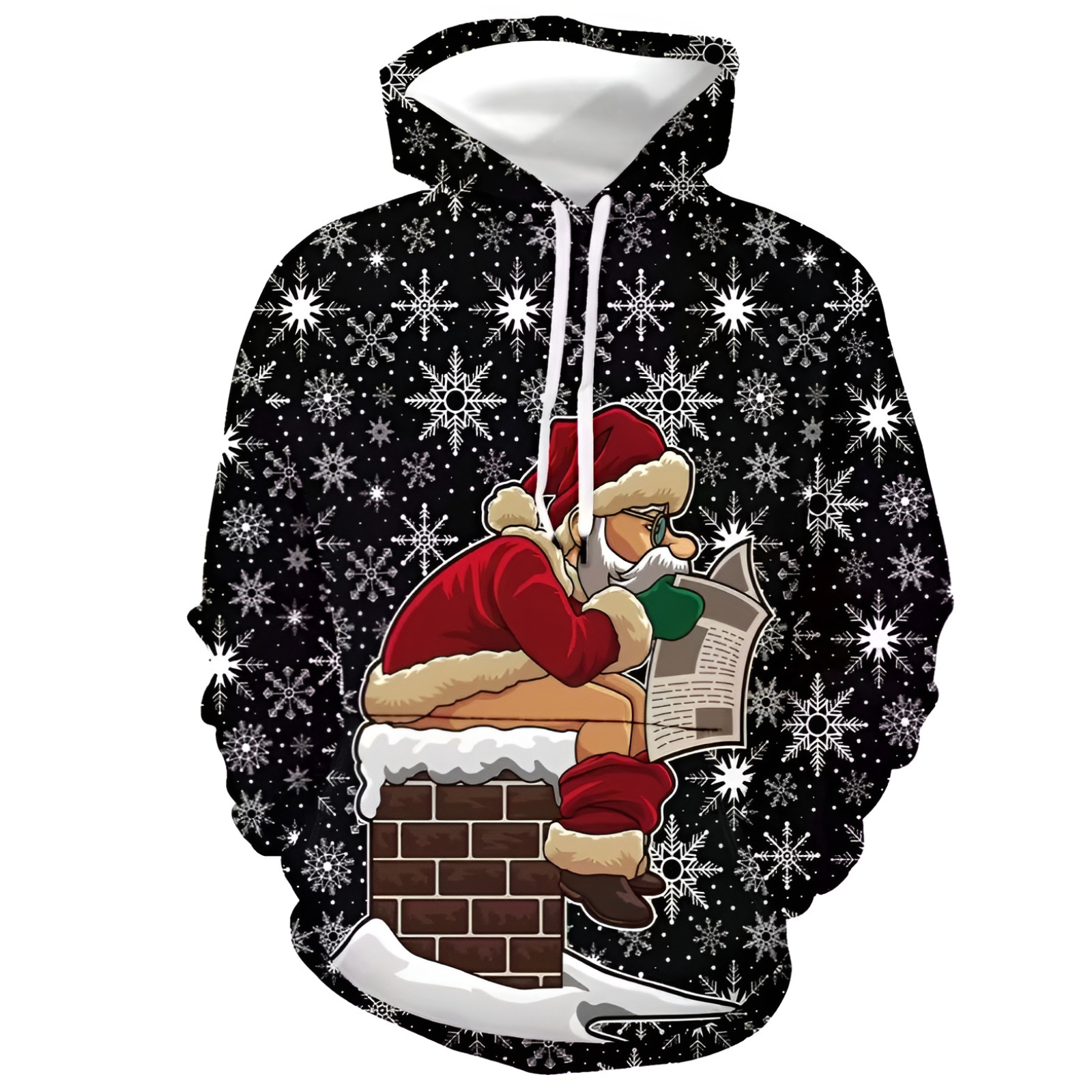 Santa Claus Printed Hoodie For Men