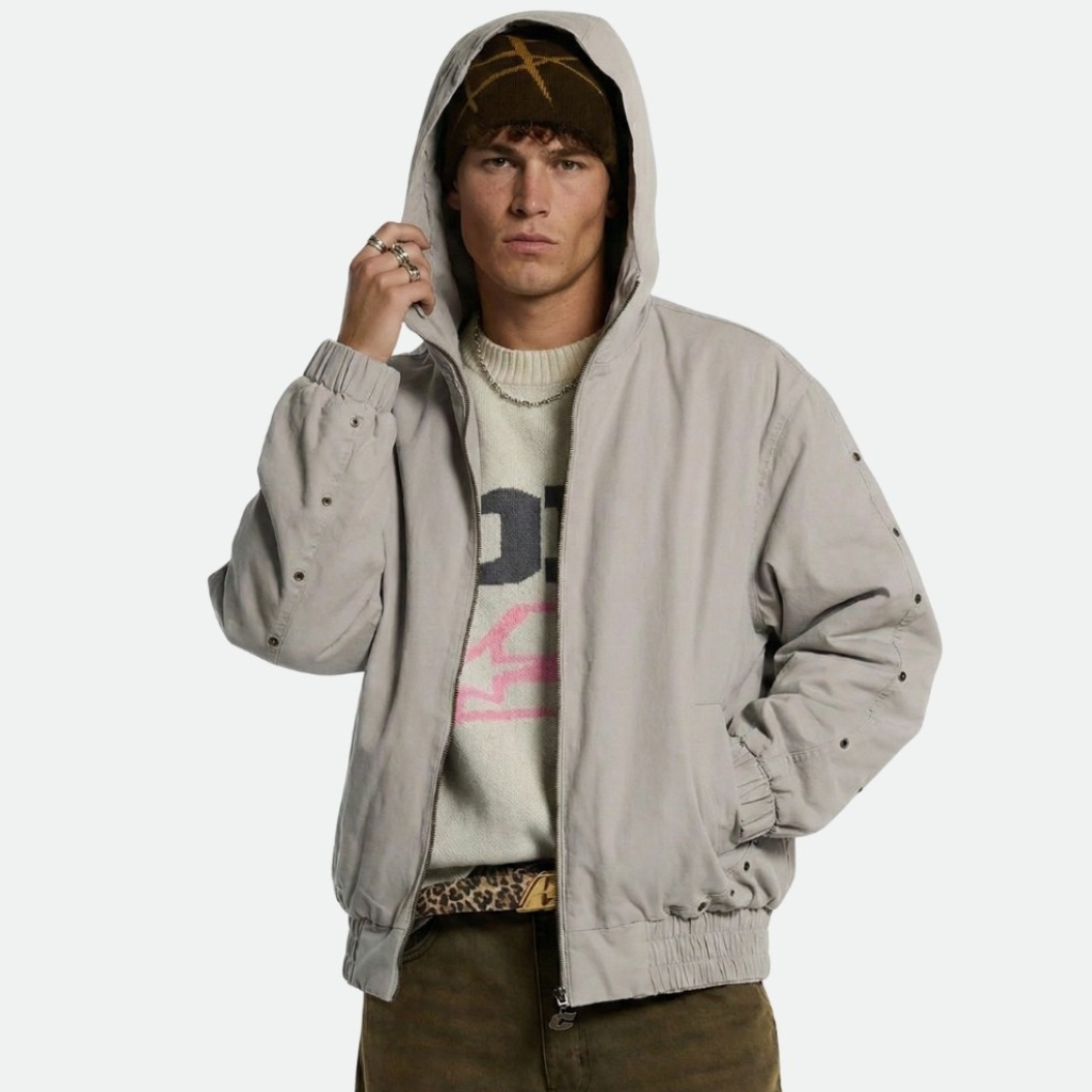 Casual Hooded Jacket With Structured Design
