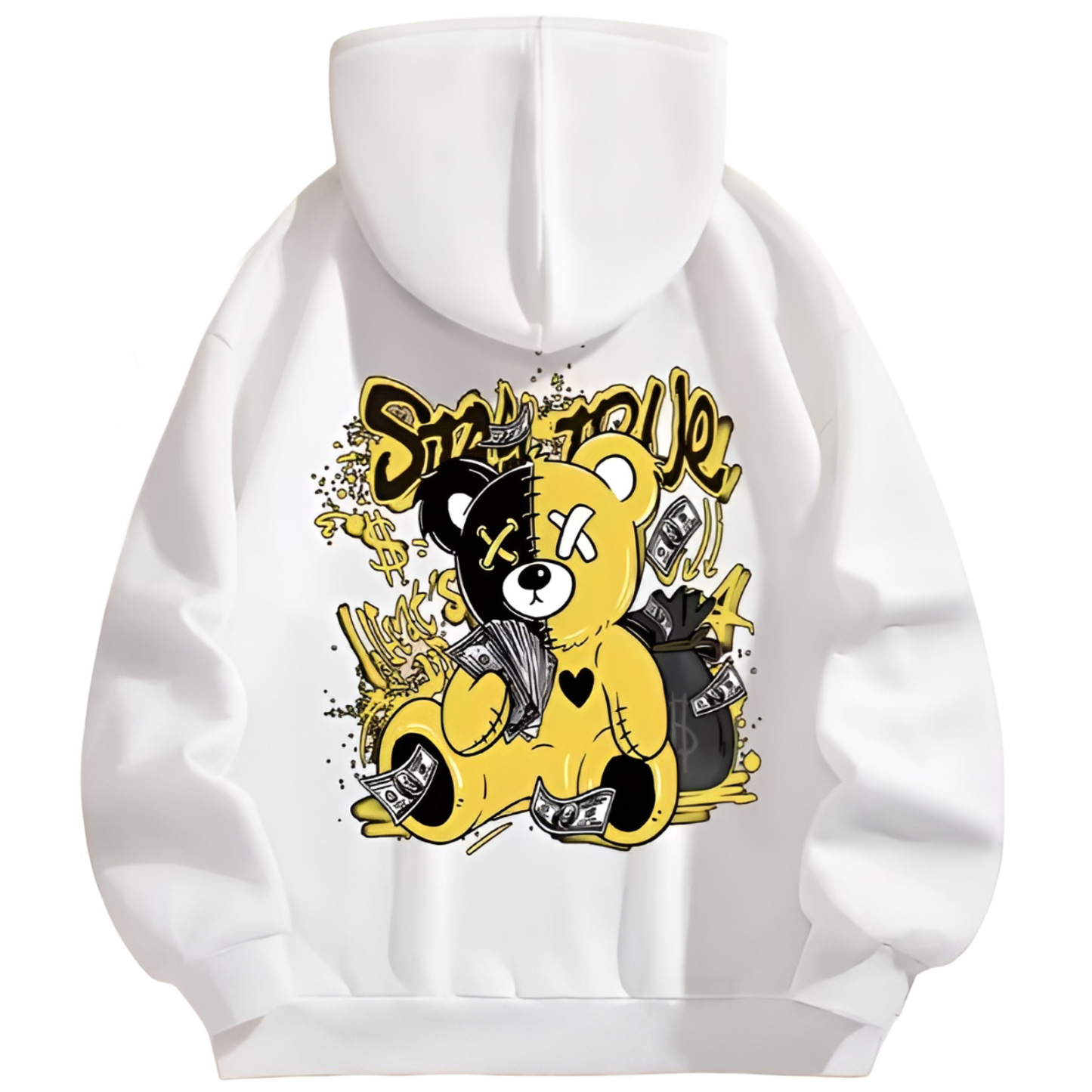 Women Bear Graphic Print Casual Hoodie