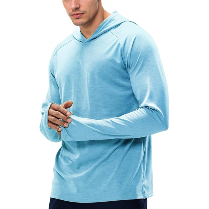 Mens UPF 50 Plus Sun Protection Long Sleeve Hoodie