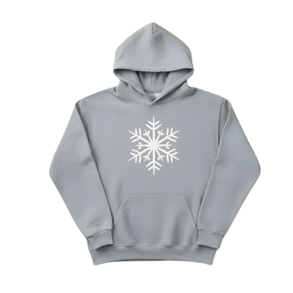 Christmas Snowflake Graphic Print Hoodie For Women