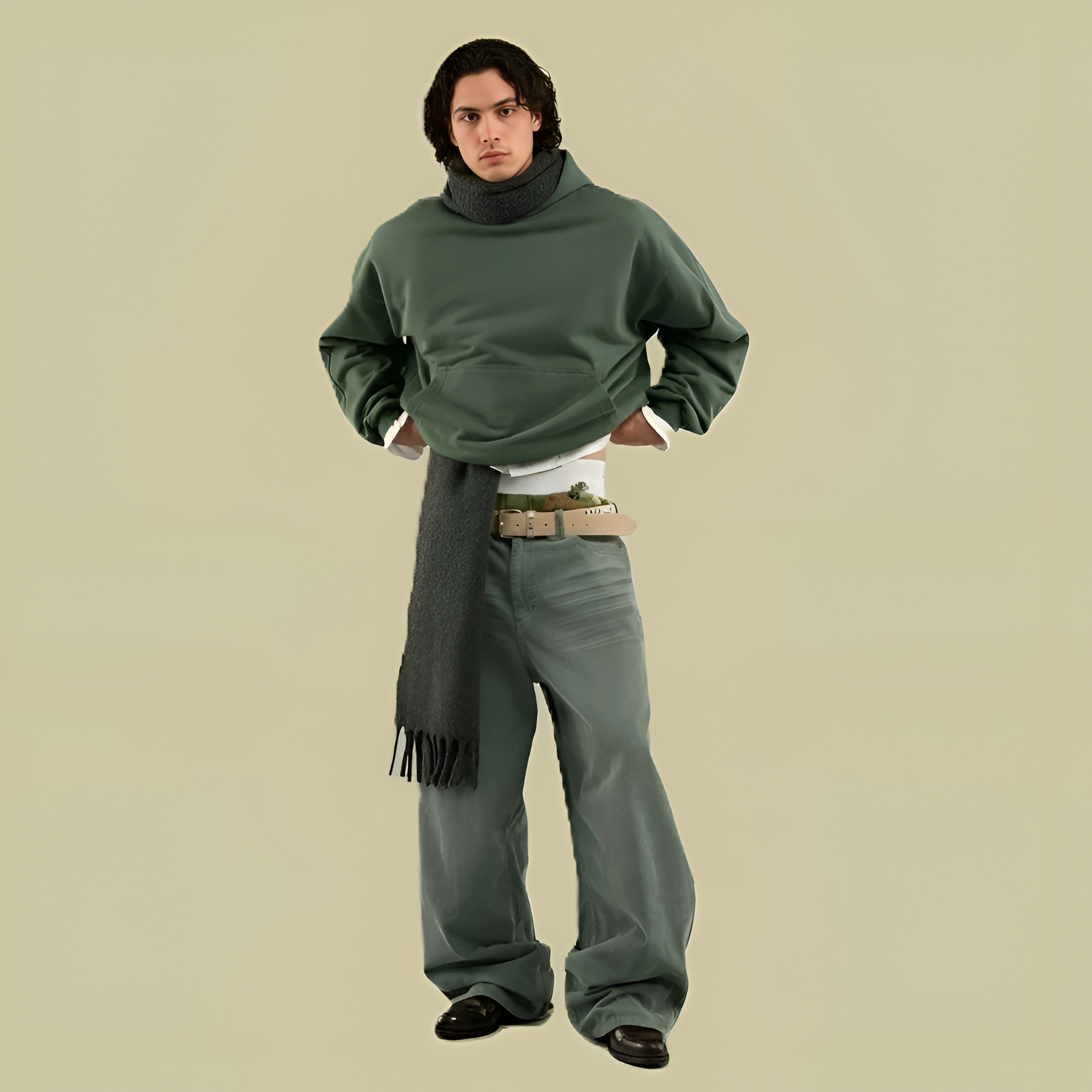 Letter Graphic Hooded Sweatshirt For Men