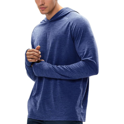 Mens UPF 50 Plus Sun Protection Long Sleeve Hoodie