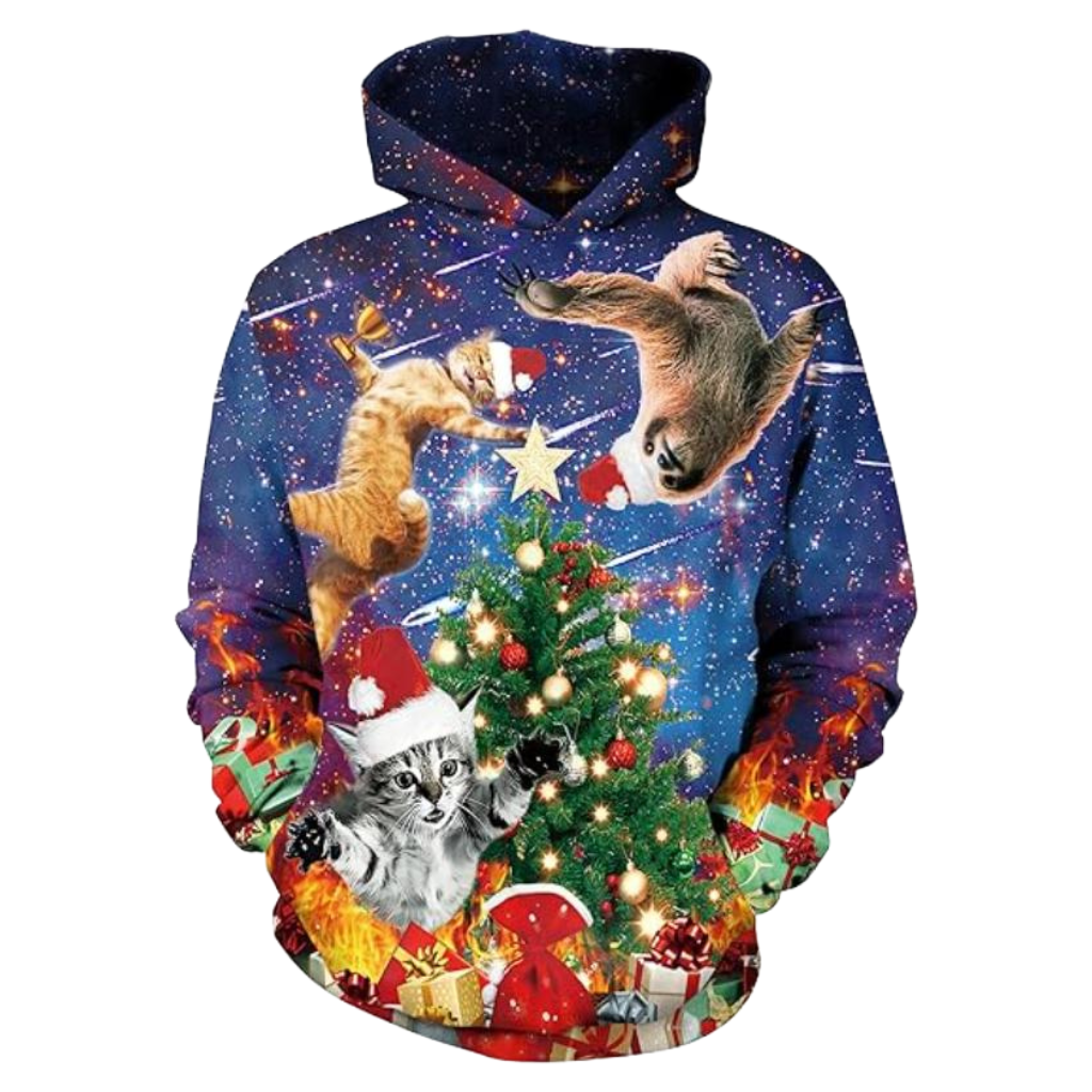 Christmas Snowman Graphic Print Hoodie For Kids