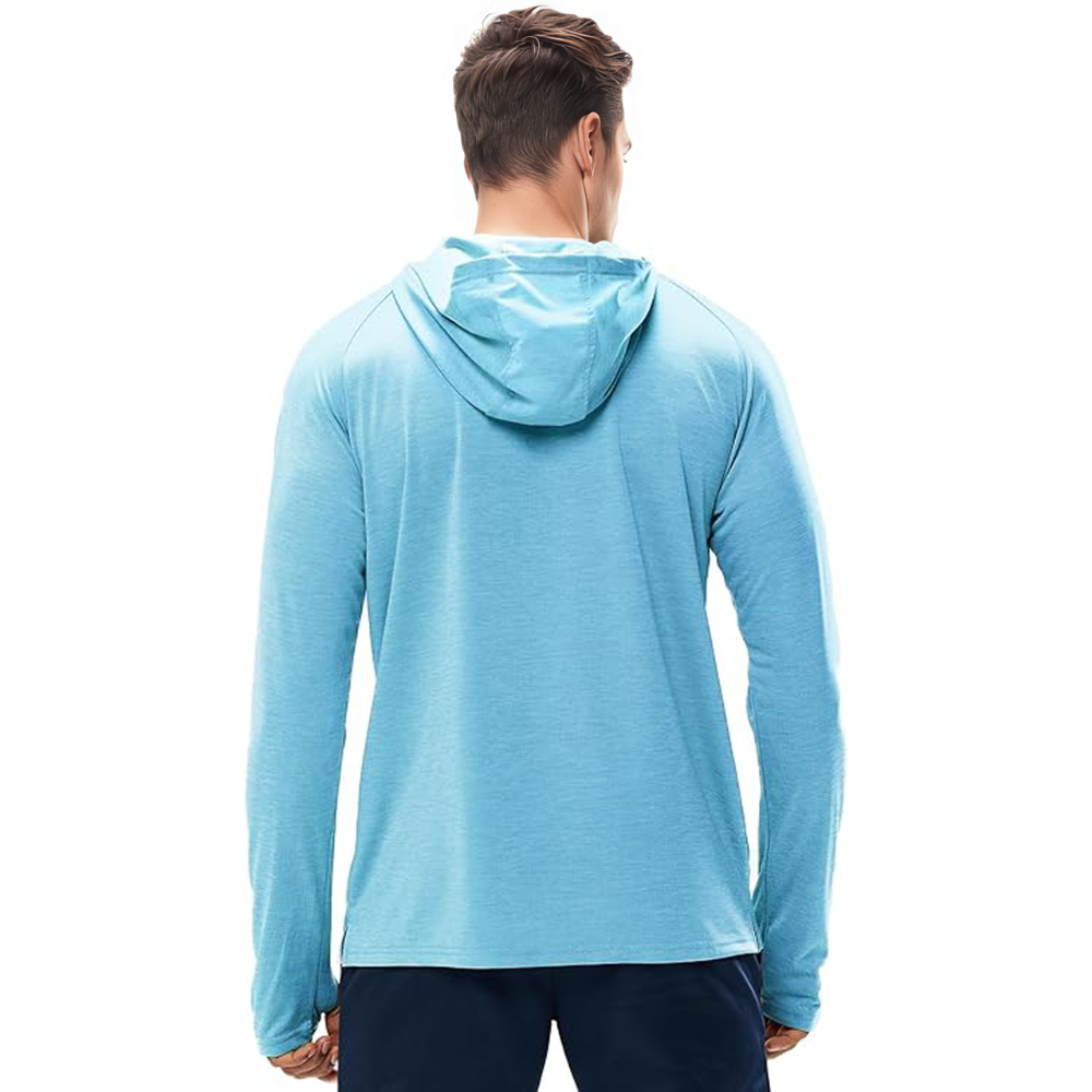 Mens UPF 50 Plus Sun Protection Long Sleeve Hoodie