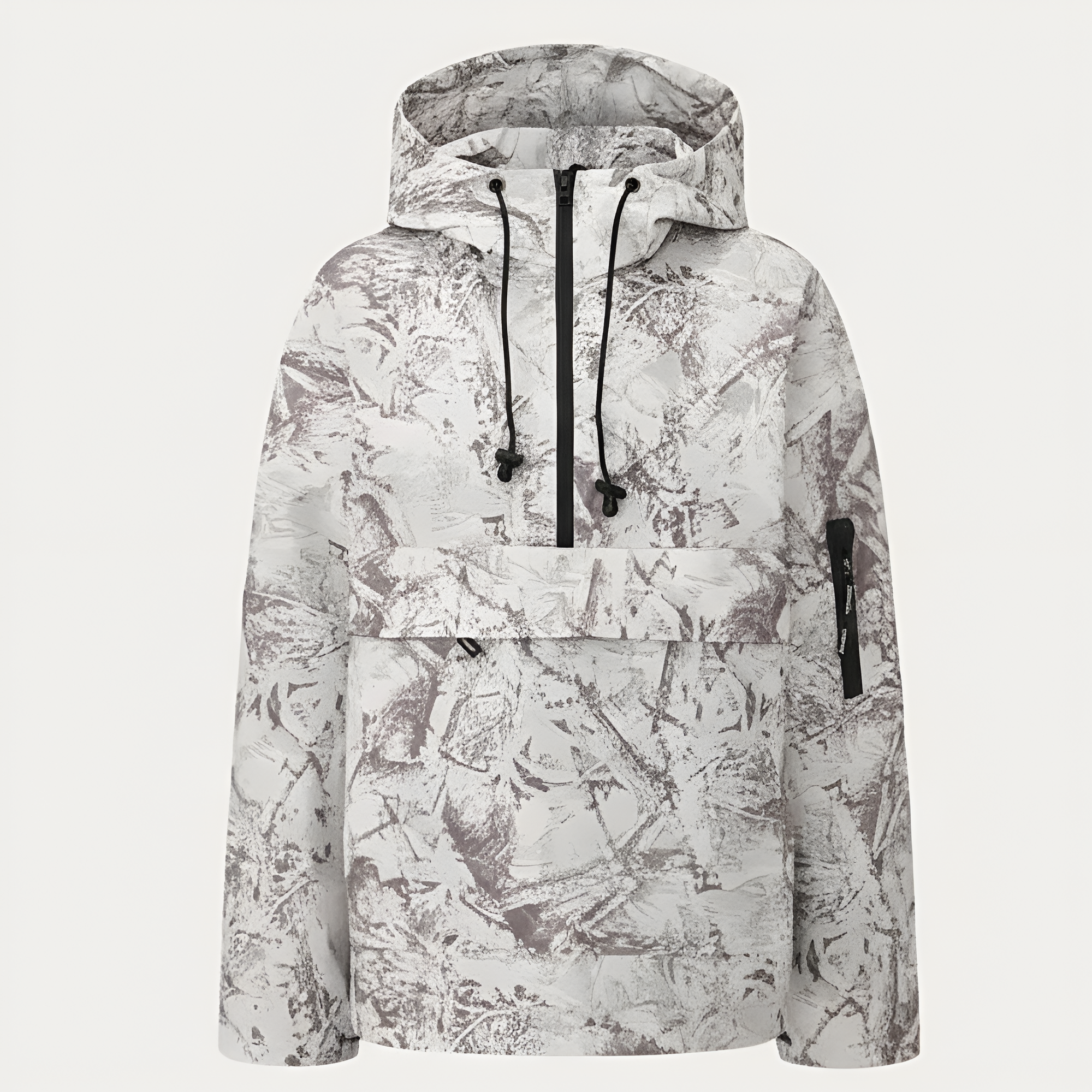 Waterproof Oversized Hoodie Rain Jacket With Adjustable Hood And Cuffs For Women